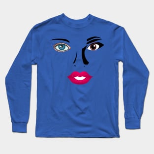 A woman's face. Long Sleeve T-Shirt